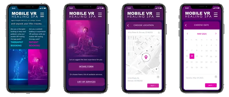 Mobile VR Healing Spa App - UX Case Study w/ Figma Prototype