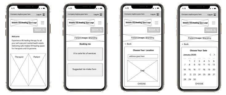 Mobile VR Healing Spa App - UX Case Study w/ Figma Prototype