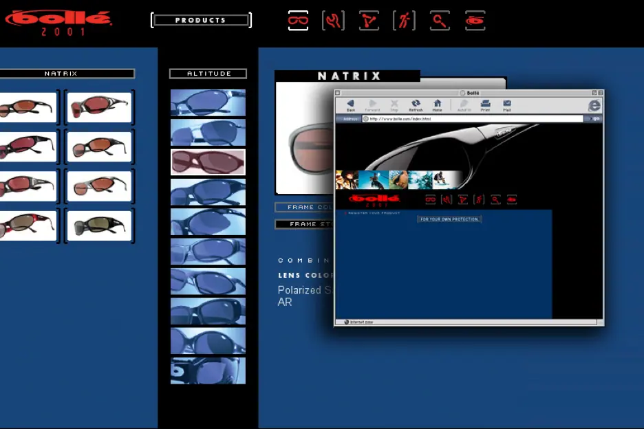 Bollè Sunglasses 2001 Website