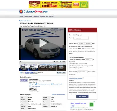 Colorado Drives Website Design