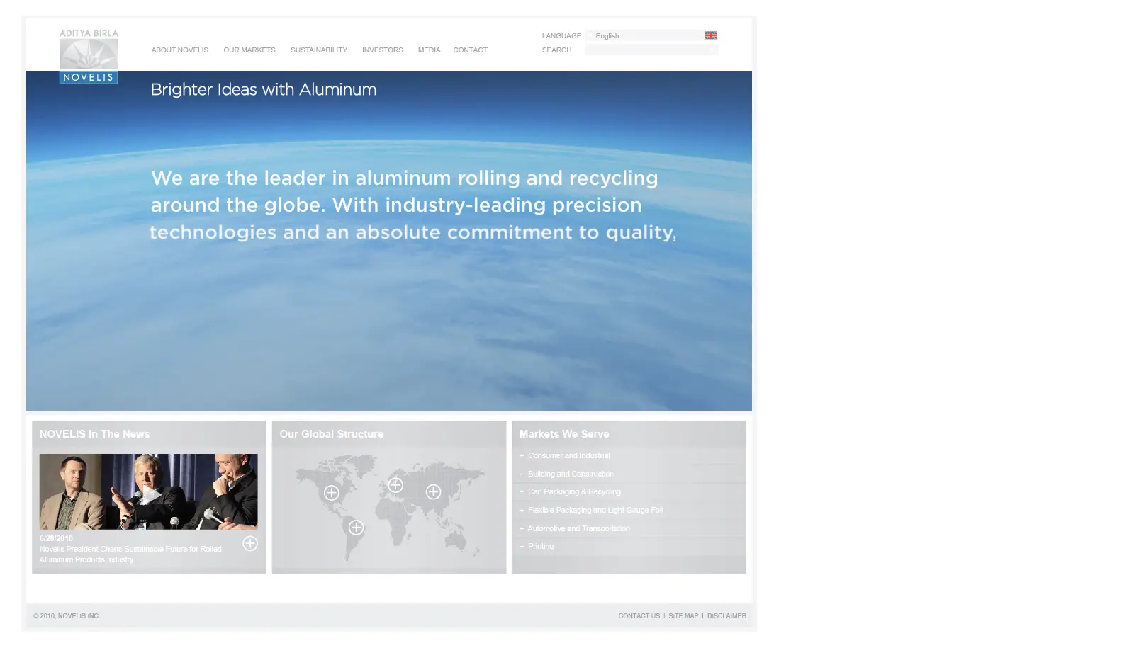 Novelis HTML & Video Website