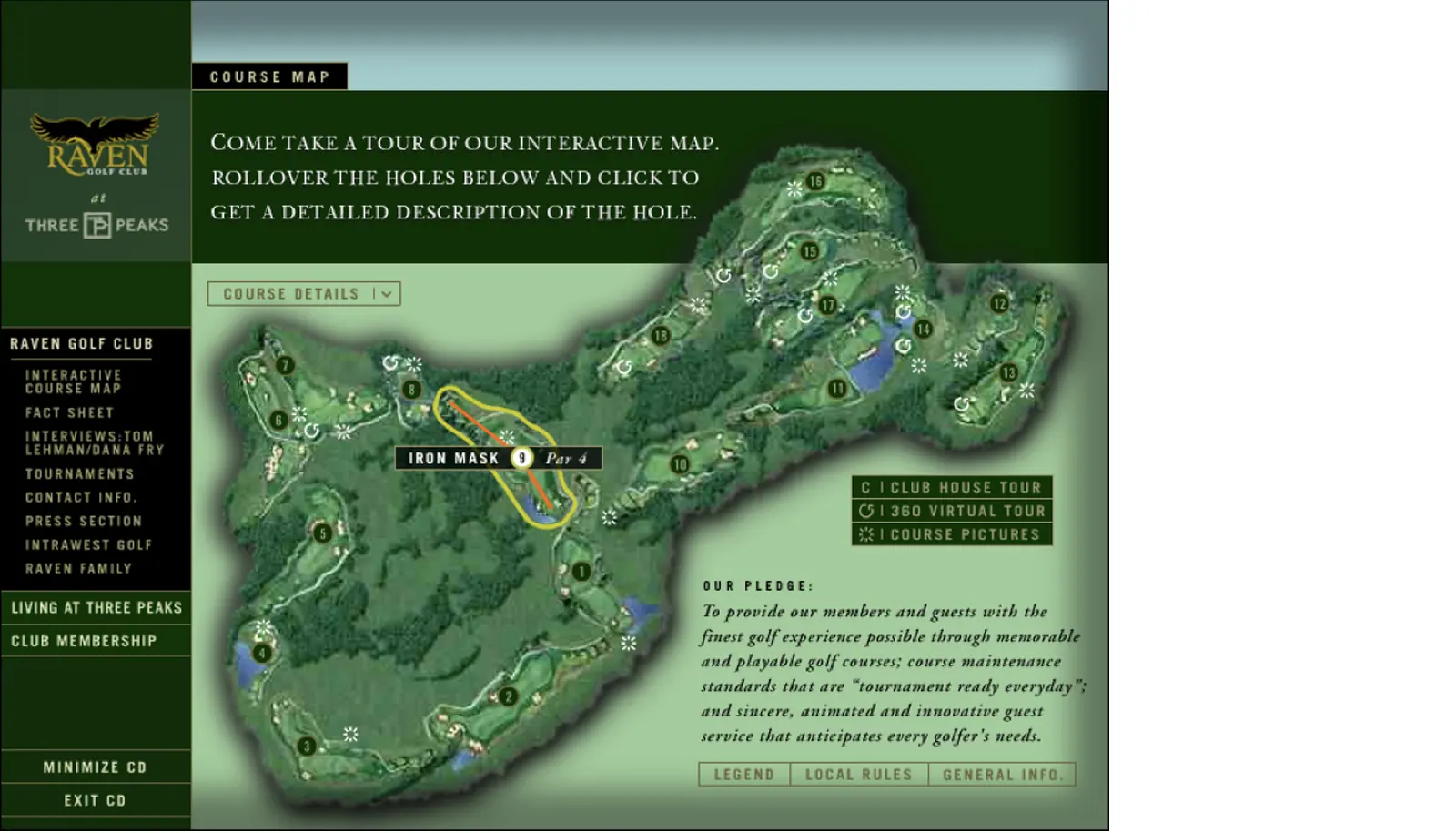 Raven Golf Club at Three Peaks CD-ROM