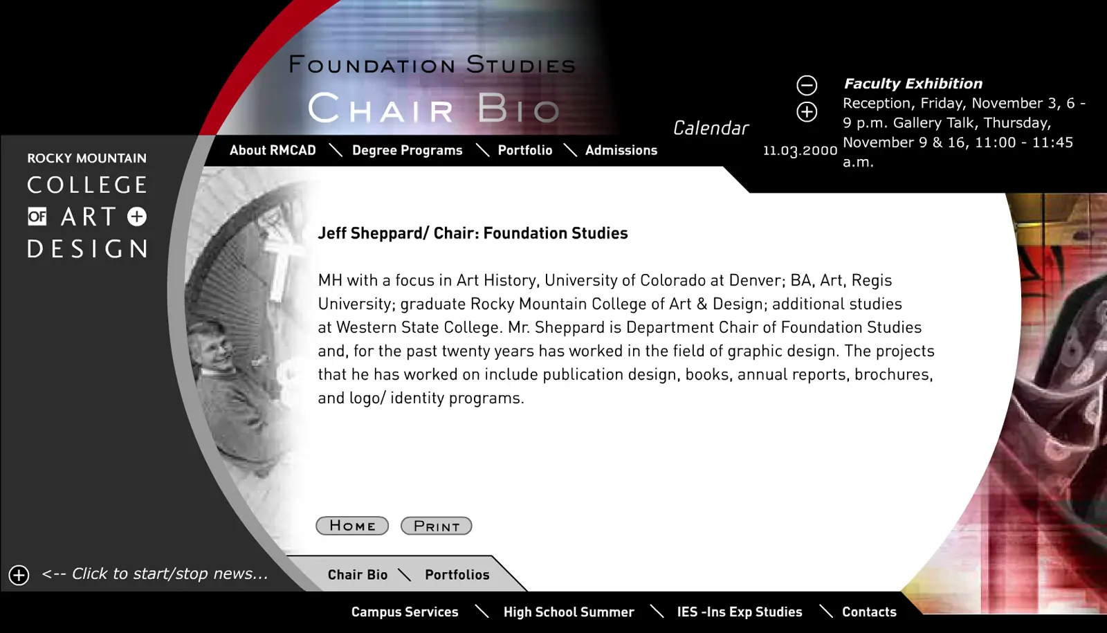 Rocky Mountain College of Art & Design Website