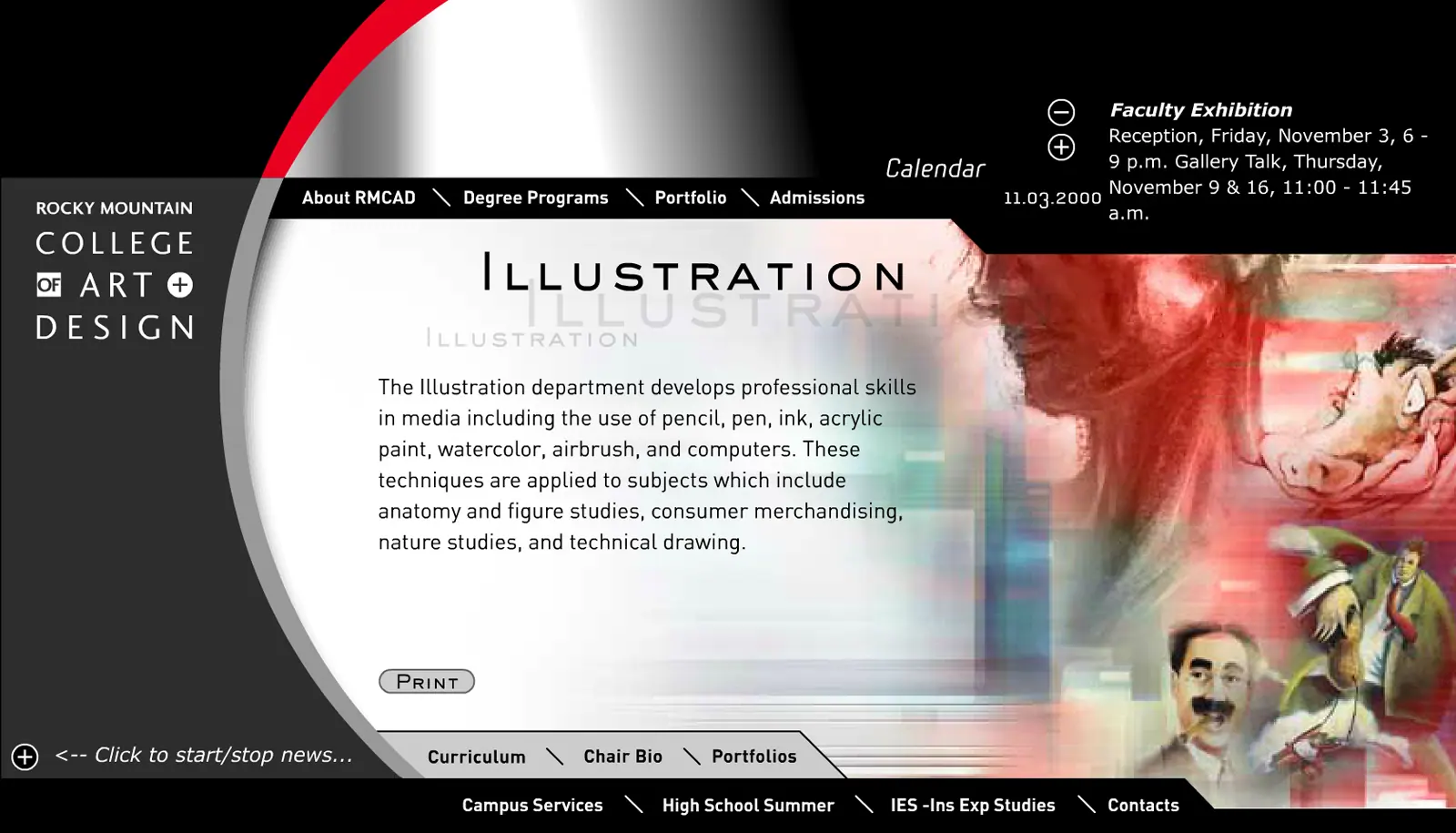 Rocky Mountain College of Art & Design Website