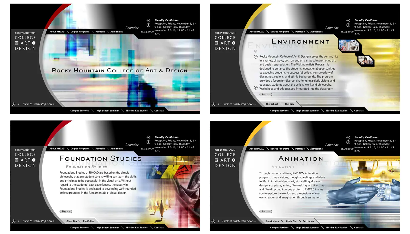 Rocky Mountain College of Art & Design Website