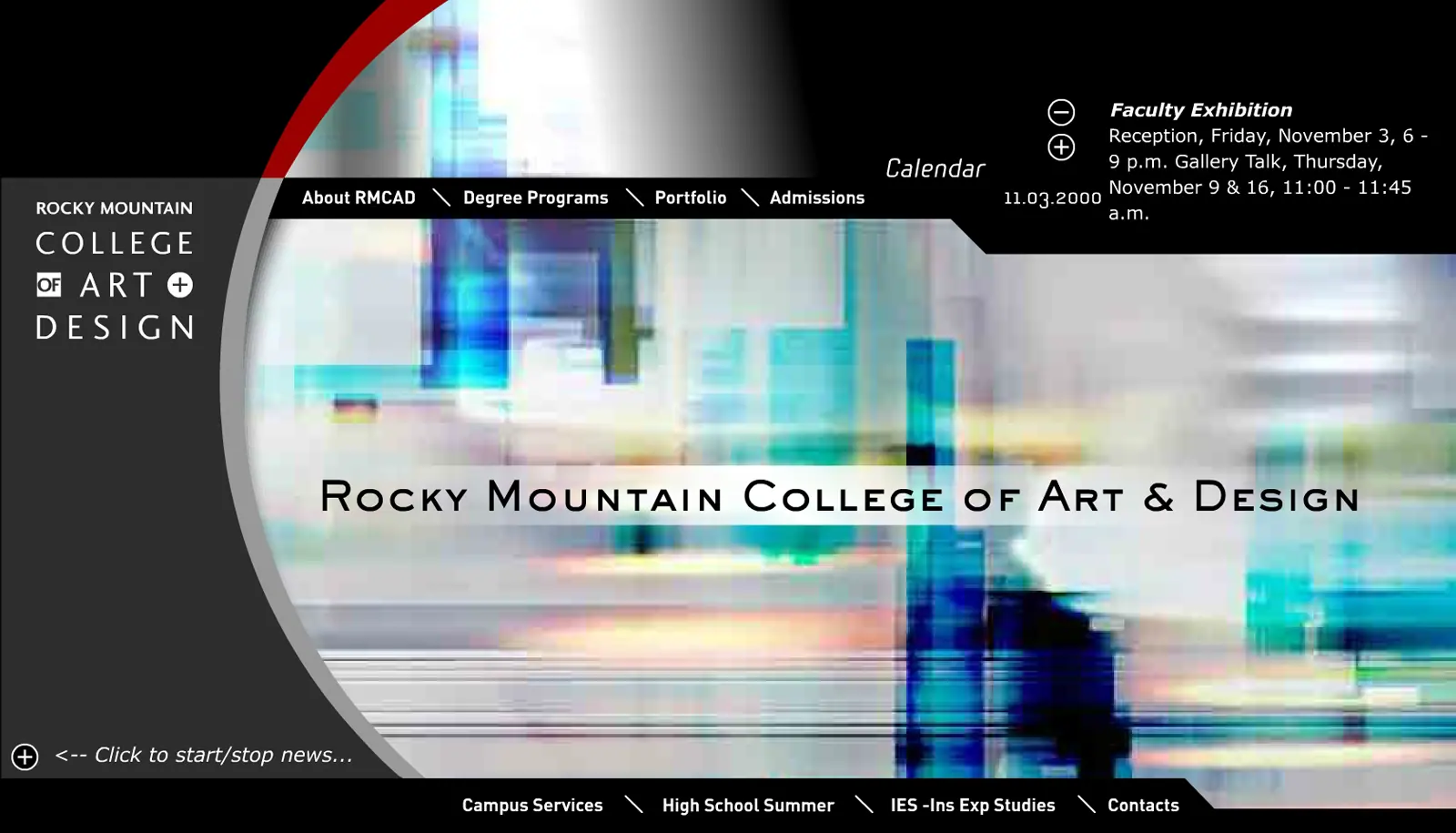 Rocky Mountain College of Art & Design Website